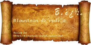 Blaustein Árpád névjegykártya